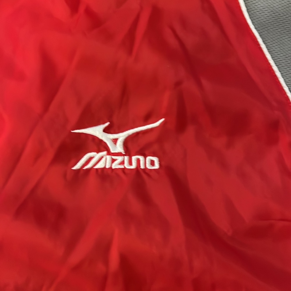 Mizuna Red Gray 1/2 Zip Windbreaker - Picture 2 of 5
